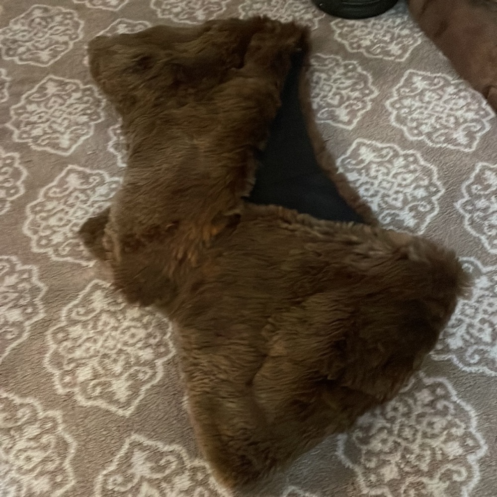 Vintage Rabbit Fur Shawl Handmade - Picture 2 of 11